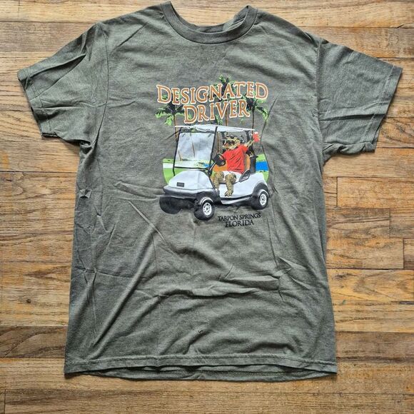 'Designated Driver' Golf Cart -Tarpon Springs, FL Short Sleeve T-Shirt - Medium - Picture 1 of 6